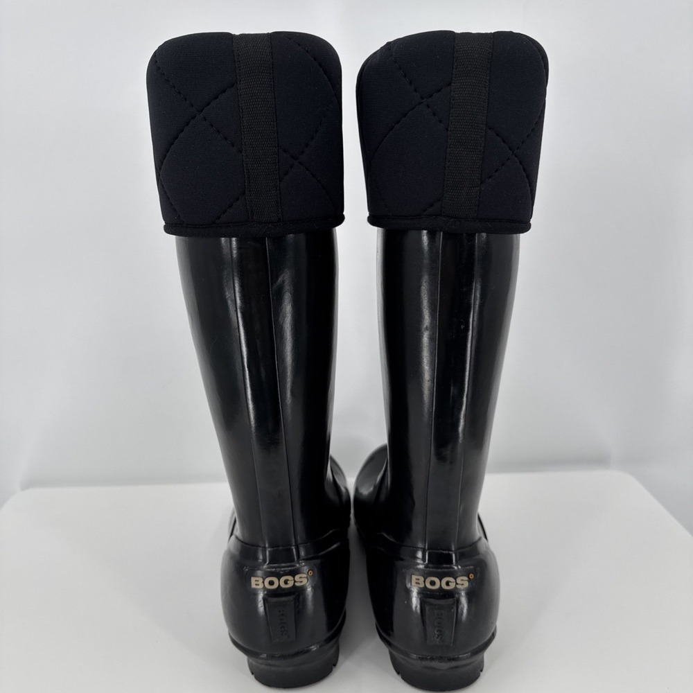 Bogs Black Quilted Rain Boots - Picture 7 of 11
